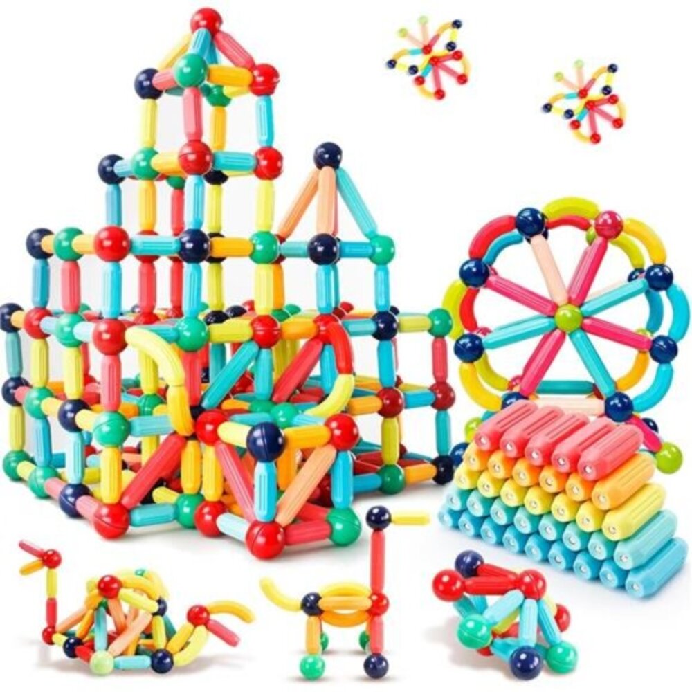 Magnetic Building Blocks STEM Educational Toy for Kids Montessori Learning - Picture 1 of 6